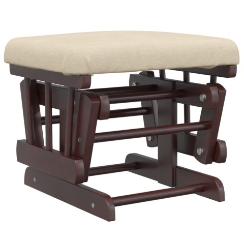 Fotel pływający z podnóżkiem, kremowy, obity tkaniną