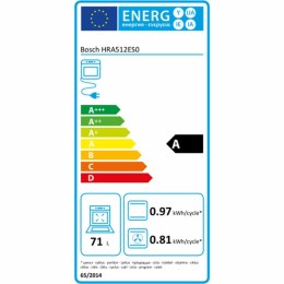 Piekarnik konwencjonalny BOSCH HRA512ES0 71 L 3400 W