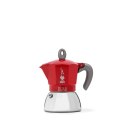 Włoska Kafeterka Bialetti Moka Induction Czerwony Metal Aluminium 150 ml