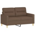 VidaXL 2-osobowa sofa z poduszkami, brązowa, 120 cm, tkanina