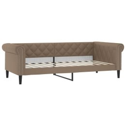 VidaXL Sofa z funkcją spania, cappuccino, 90x200 cm, sztuczna skóra