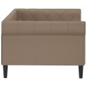 VidaXL Sofa z funkcją spania, cappuccino, 90x200 cm, sztuczna skóra