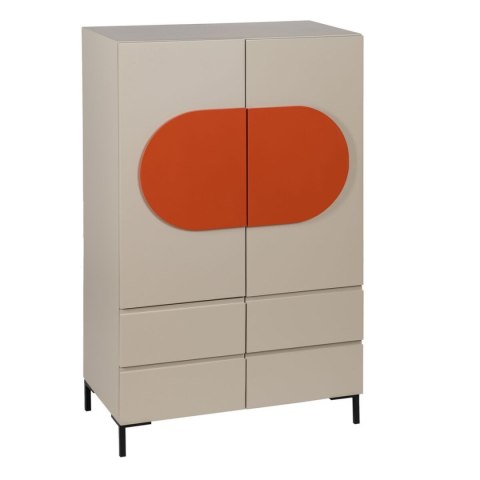 Kredens NECTO Pomarańczowy Taupe Żelazo Drewno MDF 75 x 41,8 x 123 cm