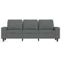 VidaXL 3-osobowa sofa z podnóżkiem, ciemnoszary, 180 cm, tkaniną