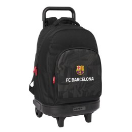 Torba szkolna z kółkami F.C. Barcelona Black Czarny 33 x 45 x 22 cm