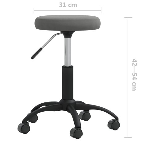 Krzesło stołowe, ciemnoszare, obite aksamitem