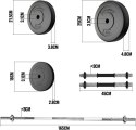 PHYSIONIC Zestaw hantli do podnoszenia z obciążnikami, 27 kg