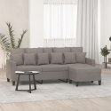 3-osobowa sofa z podnóżkiem, taupe, 180 cm, tkaniną