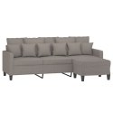 3-osobowa sofa z podnóżkiem, taupe, 180 cm, tkaniną