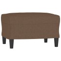 VidaXL 3-osobowa sofa z podnóżkiem, brązowy, 180 cm, tkaniną