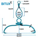 Chwytak do drewna 450mm 680kg samozaciskowe kleszcze do pni Bituxx