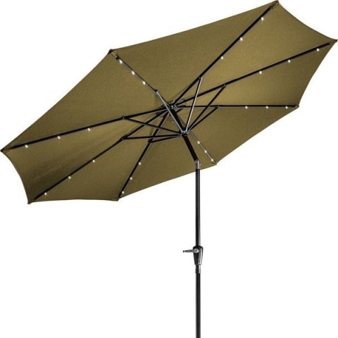 STILISTA Parasol składany z uchwytem 3m, khaki + LED