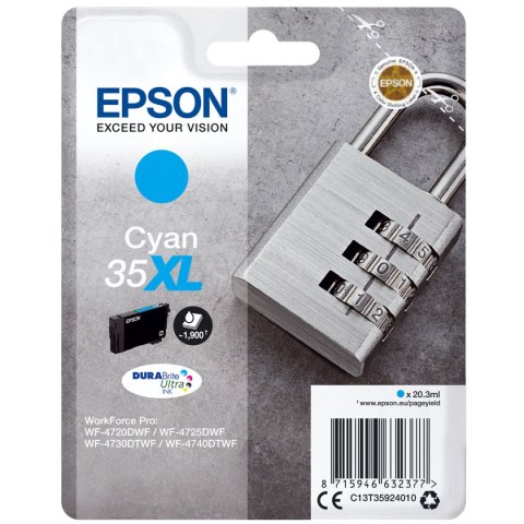 Oryginalny Wkład Atramentowy Epson C13T35924010 Turkusowy