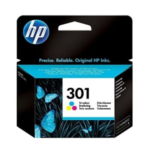 Oryginalny Wkład Atramentowy HP 301 Czarny Trójkolorowy Cyan/Magenta/Żółty (3 pcs)