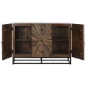 Kredens Home ESPRIT Czarny Naturalny Drewno z Recyklingu 120 x 40 x 85 cm