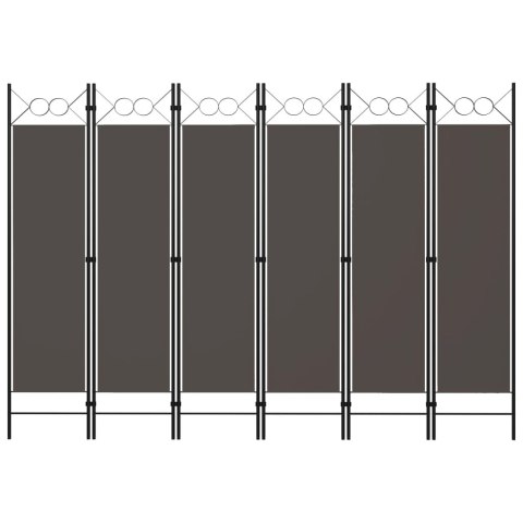 Parawan 6-panelowy, antracytowy, 240 x 180 cm