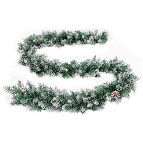 Świąteczna girlanda z lampkami LED, zielona, 5,2 m, PVC Świąteczna girlanda z lampkami LED, zielona, 5,2 m, PVC