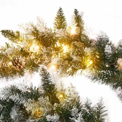 Świąteczna girlanda z lampkami LED, zielona, 5,2 m, PVC Świąteczna girlanda z lampkami LED, zielona, 5,2 m, PVC