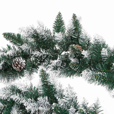 Świąteczna girlanda z lampkami LED, zielona, 5,2 m, PVC Świąteczna girlanda z lampkami LED, zielona, 5,2 m, PVC