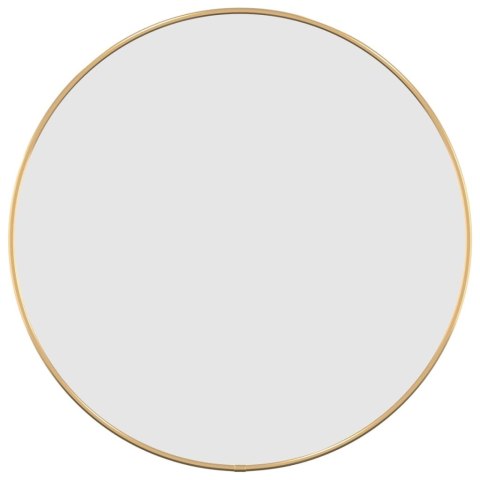 Lustro ścienne, złote, Ø 50 cm, okrągłe