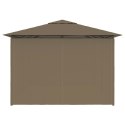 VidaXL Namiot ogrodowy z zasłonami, 4 x 3 m, taupe, 180 g/m²