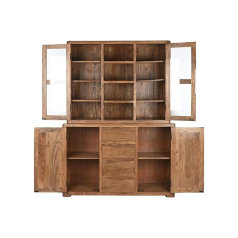 Ekspozytor stojący Home ESPRIT Brązowy Szkło Drewno akacjowe 140 x 45 x 180 cm