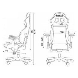 Fotel dla Graczy Sparco S00998NRRS Czarny Czerwony/Czarny