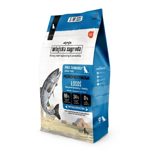 Karma WIEJSKA ZAGRODA Monoprotein Salmon Łosoś 6 Kg