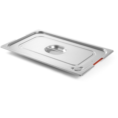 Pokrywka do pojemnika GN Profi Line z uszczelką silikonową i wycięciem na uchwyty GN1/3 325x176mm stal - Hendi 804339