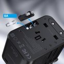 Szybka ładowarka podróżna wtyczka UE UK USA AUS 3xUSB 30-65W czarny