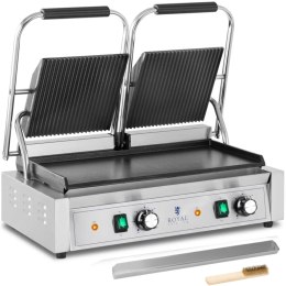 Grill kontaktowy podwójny z płytą gładką i ryflowaną 48 x 23 cm 3600 W