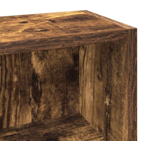 Szafki na płyty CD, 2 szt., przydymiony dąb, 21x16x93,5 cm