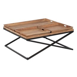 Stolik Naturalny Żelazo Drewno mango 85 x 85 x 39 cm