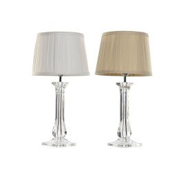 Lampa stołowa Home ESPRIT Biały Beżowy Metal 60 W 220 V 25 x 25 x 50 cm (2 Sztuk)