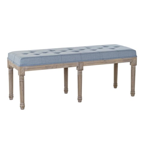 Taboret DKD Home Decor Niebieski Poliester Płótno Drewno kauczukowe (122 x 41 x 48 cm)