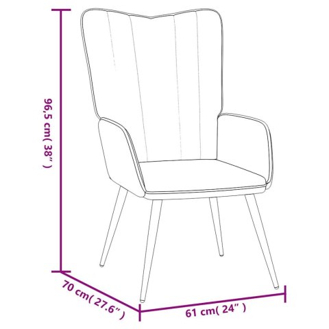 Fotel z podnóżkiem, czarny, obity aksamitem