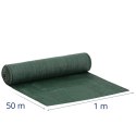 Siatka cieniująca maskująca do ogrodzenia HDPE 50 x 1 m 150 g/m2 - zestaw