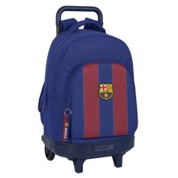 Torba szkolna z kółkami F.C. Barcelona Czerwony Granatowy 33 X 45 X 22 cm