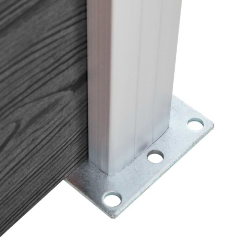 Panel ogrodzeniowy, WPC, 180x186 cm, czarny