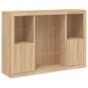 Szafki z oświetleniem LED, 3 szt., dąb sonoma