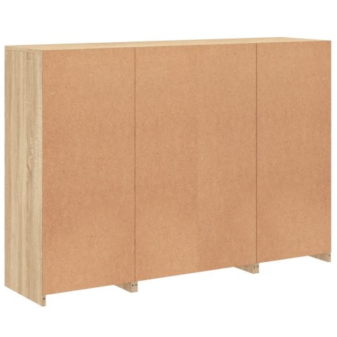 Szafki z oświetleniem LED, 3 szt., dąb sonoma