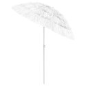 Parasol plażowy w hawajskim stylu, biały, 180 cm