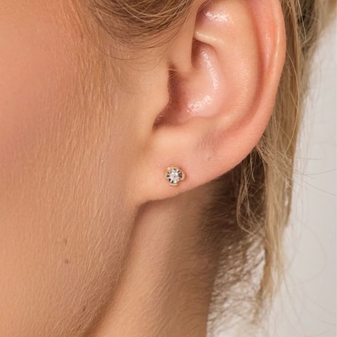 Złote kolczyki KBD5000 - Diament