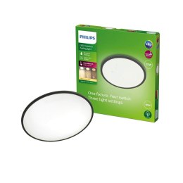 Plafon LED Philips Superslim Czarny 15 W