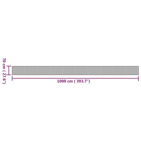 Dywan prostokątny, naturalny, 70x1000 cm, bambusowy