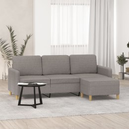 3-osobowa sofa z podnóżkiem, taupe, 180 cm, tkaniną