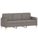 3-osobowa sofa z podnóżkiem, taupe, 180 cm, tkaniną