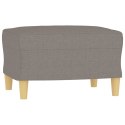 3-osobowa sofa z podnóżkiem, taupe, 180 cm, tkaniną