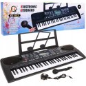 Keyboard dla dzieci 5+ Mikrofon Stojak na nuty USB MP3 Taktomierz 6159