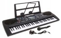 Keyboard dla dzieci 5+ Mikrofon Stojak na nuty USB MP3 Taktomierz 6159